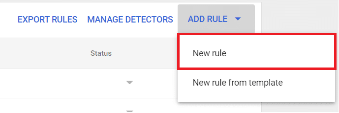Adding a new rule in Google Workspace for DLP