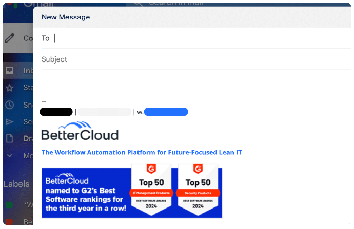 gmail signature gwm Screenshot showing google email signature